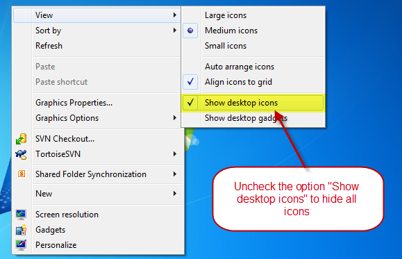 windows 10 how to show desktop icons